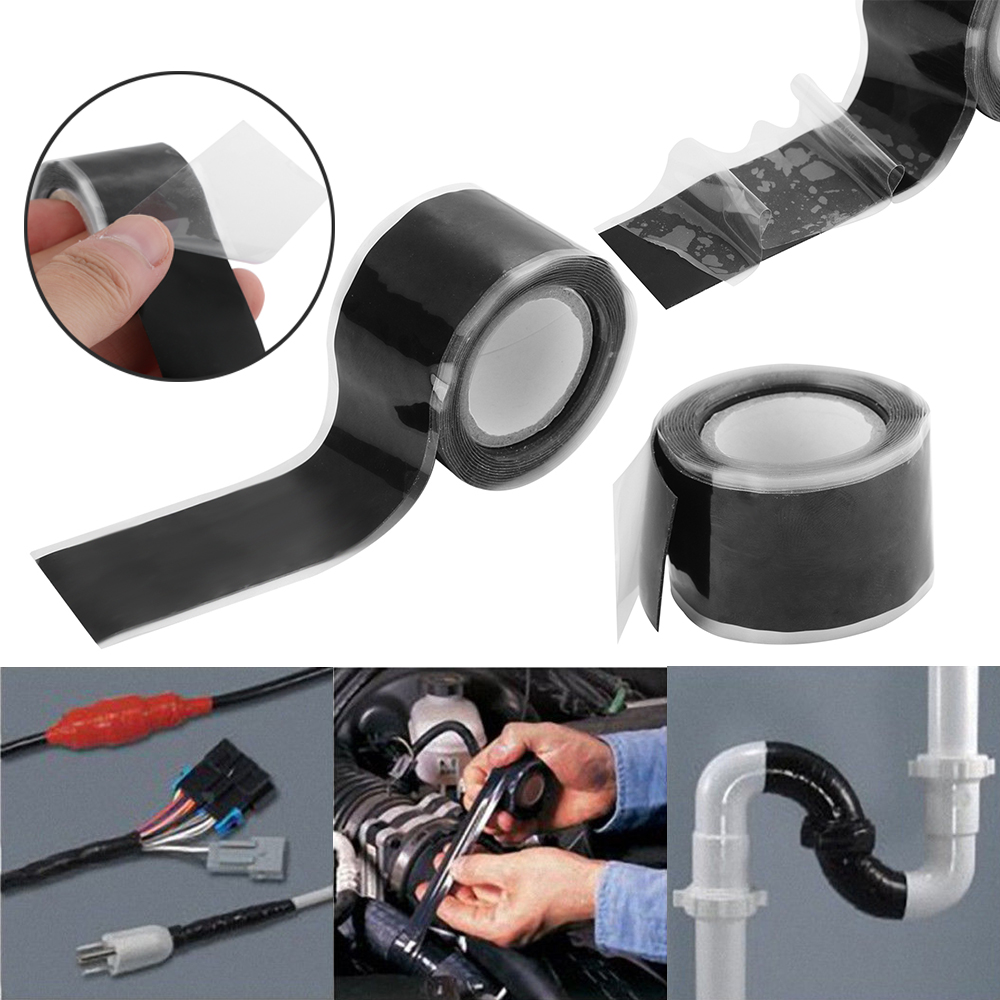 Wenje Waterproof Self-Adhesive Silicone Rubber Sealing Insulation Repair Tapes for Electrical Cables Connections Water Pipe Gray 