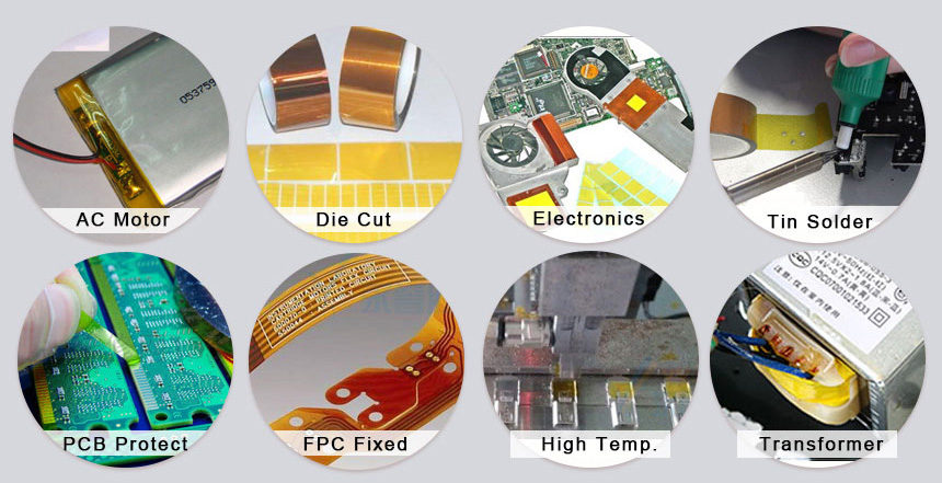 Hitzebeständige Kapton Polyimid-Klebeband für Hochtemperaturanwendungen  verwendet - Adhesive Gestanztes Lösung