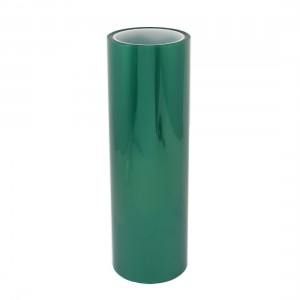 High Temperature green PET Tape Made with  Polyester and Silicone for Powder Coating and Masking