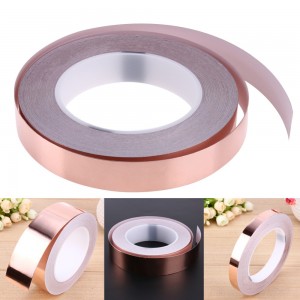 Side Single Copper Foil Tape ບໍ່ແມ່ນ Conductive ກາວກັບຄວາມຮ້ອນຄວາມຕ້ານທານສໍາລັບ EMI Shielding