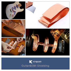 Feuille de cuivre Ruban en verre teinté avec adhésif Conçu Conductive Guitaristes et électronique EMI
